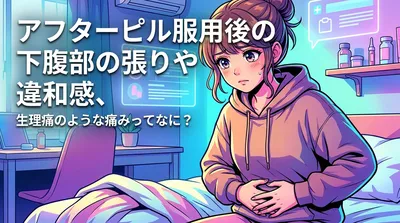アフターピル服用後の下腹部の張りや違和感、生理痛のような痛みってなに?