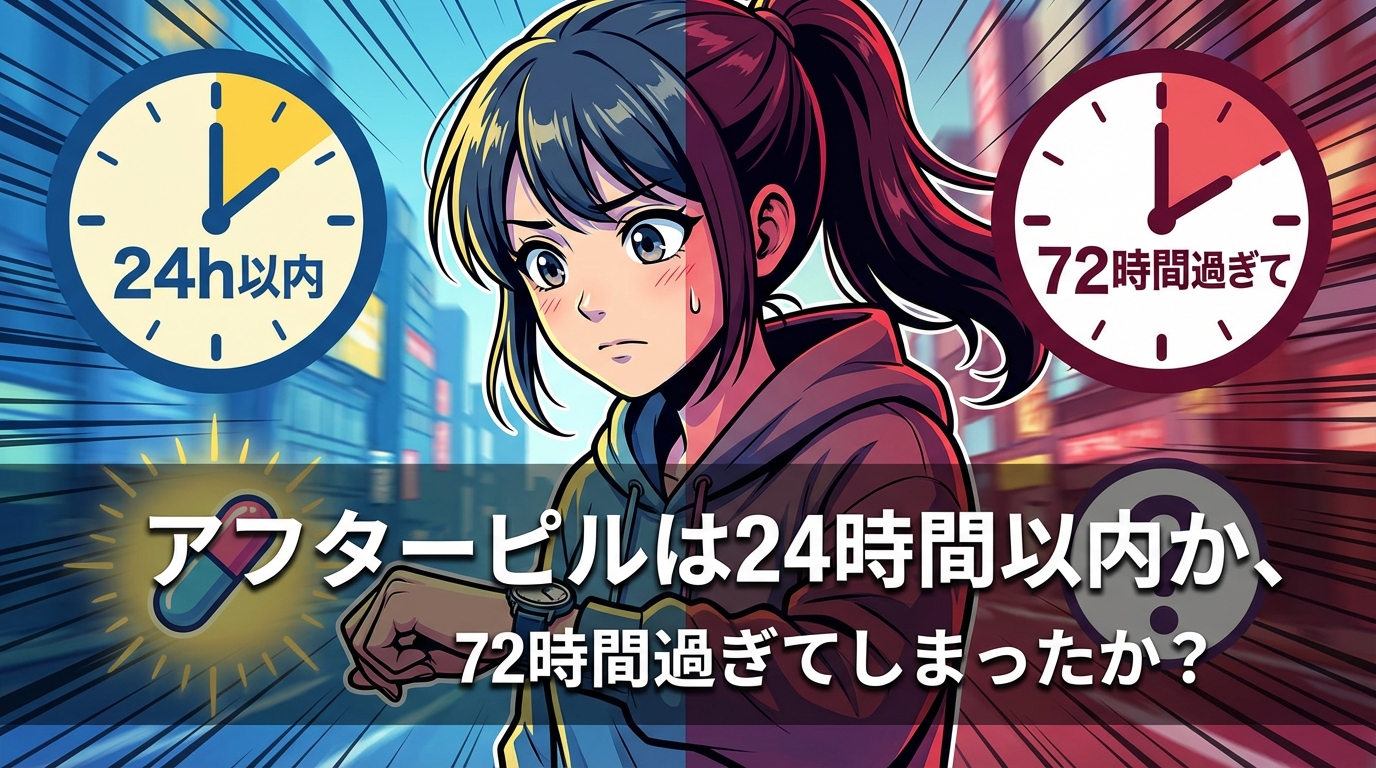 アフターピルは24時間以内か、72時間過ぎてしまったか？