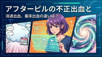 アフターピルの不正出血と消退出血、着床出血の違いは？