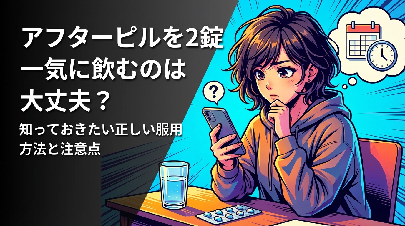 アフターピルを2錠一気に飲むのは大丈夫？