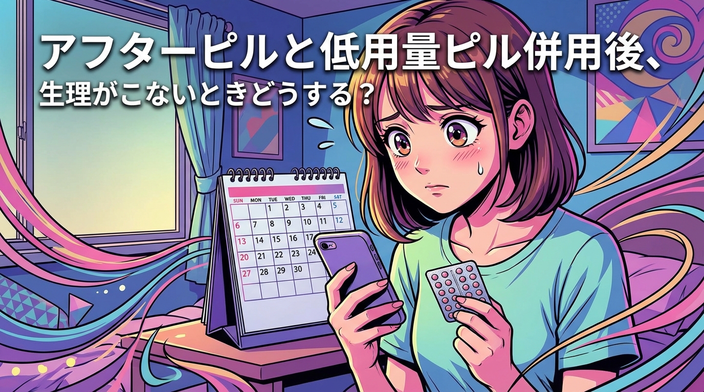 アフターピルと低用量ピル併用後、生理がこないときどうする？