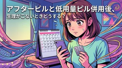 アフターピルと低用量ピル併用後、生理がこないときどうする？
