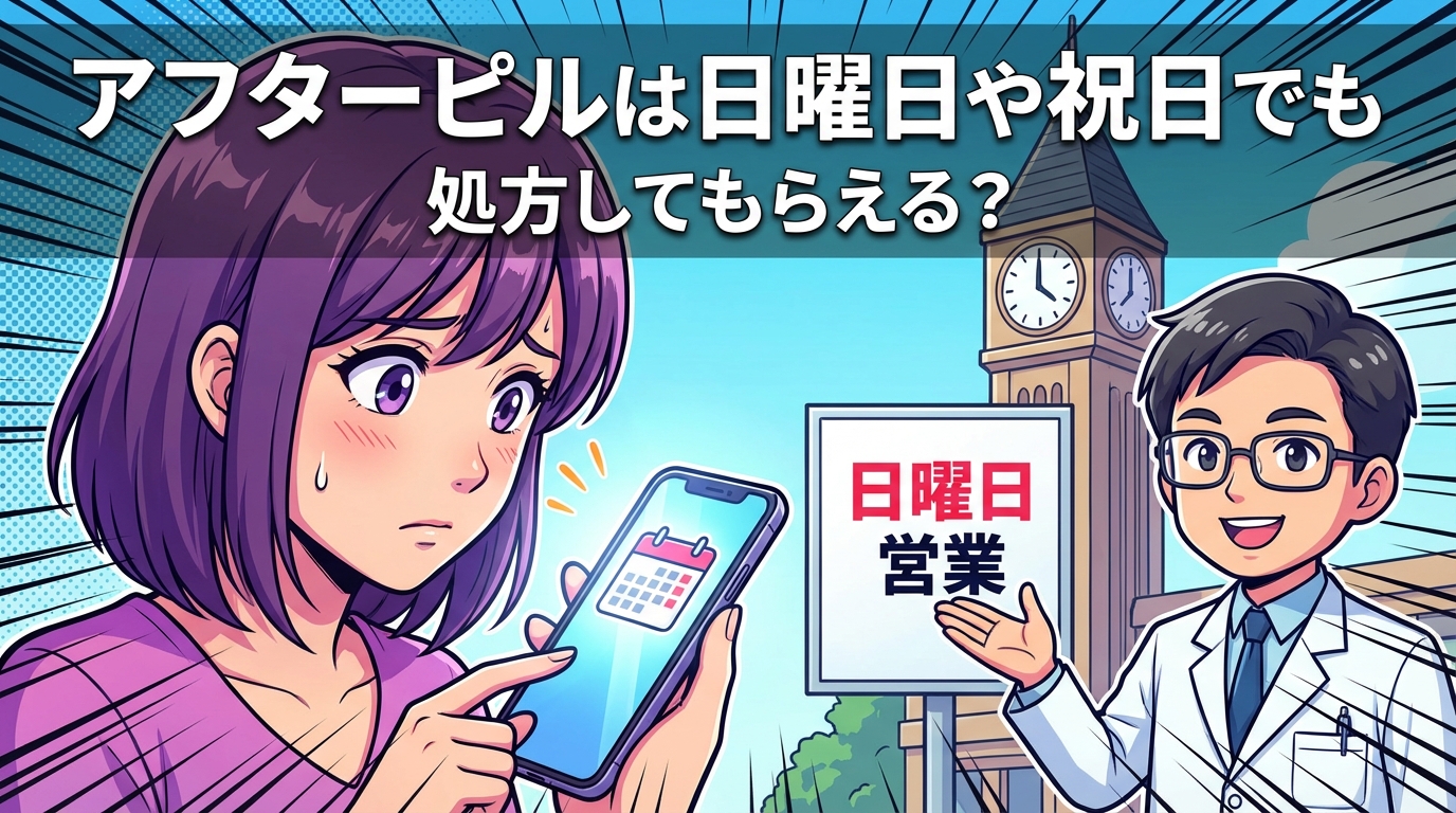 アフターピルは日曜日や祝日でも処方してもらえる？