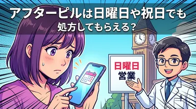 アフターピルは日曜日や祝日でも処方してもらえる？