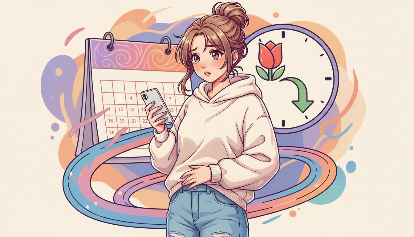 結論：消退出血がなくても生理が遅れるのは普通のこと